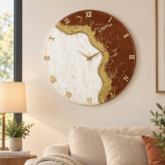 Caramel Gold Clock 27 inches