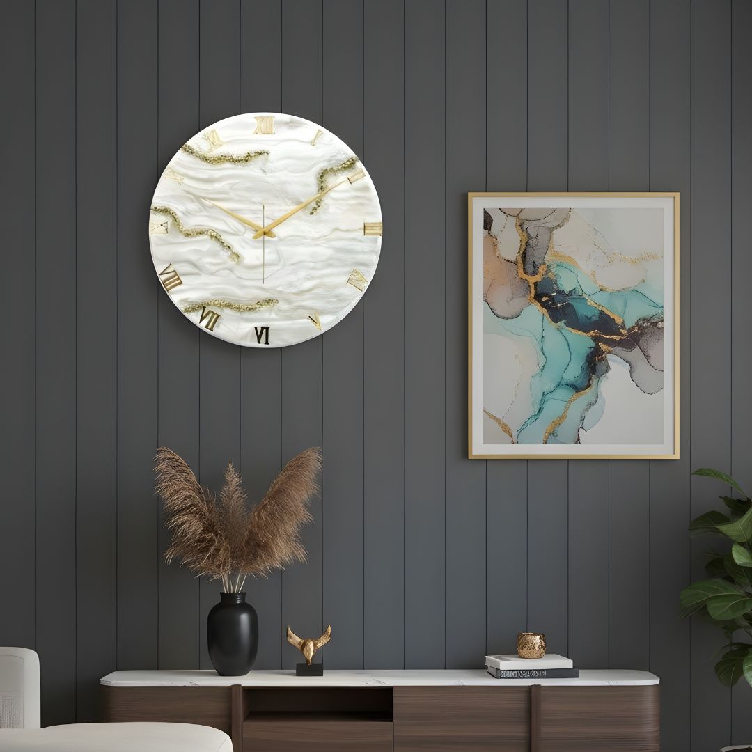 Creamy Desert Clock 17.5 inches