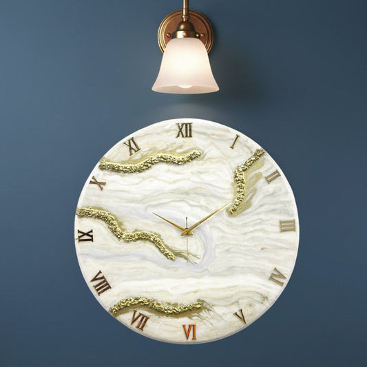 Creamy Desert Silent Wall Clock 27 Inches