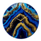Blue Geode Clock Regular Size  17.5 Inches