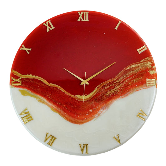 Red Stunner Large Silent Wall Clock