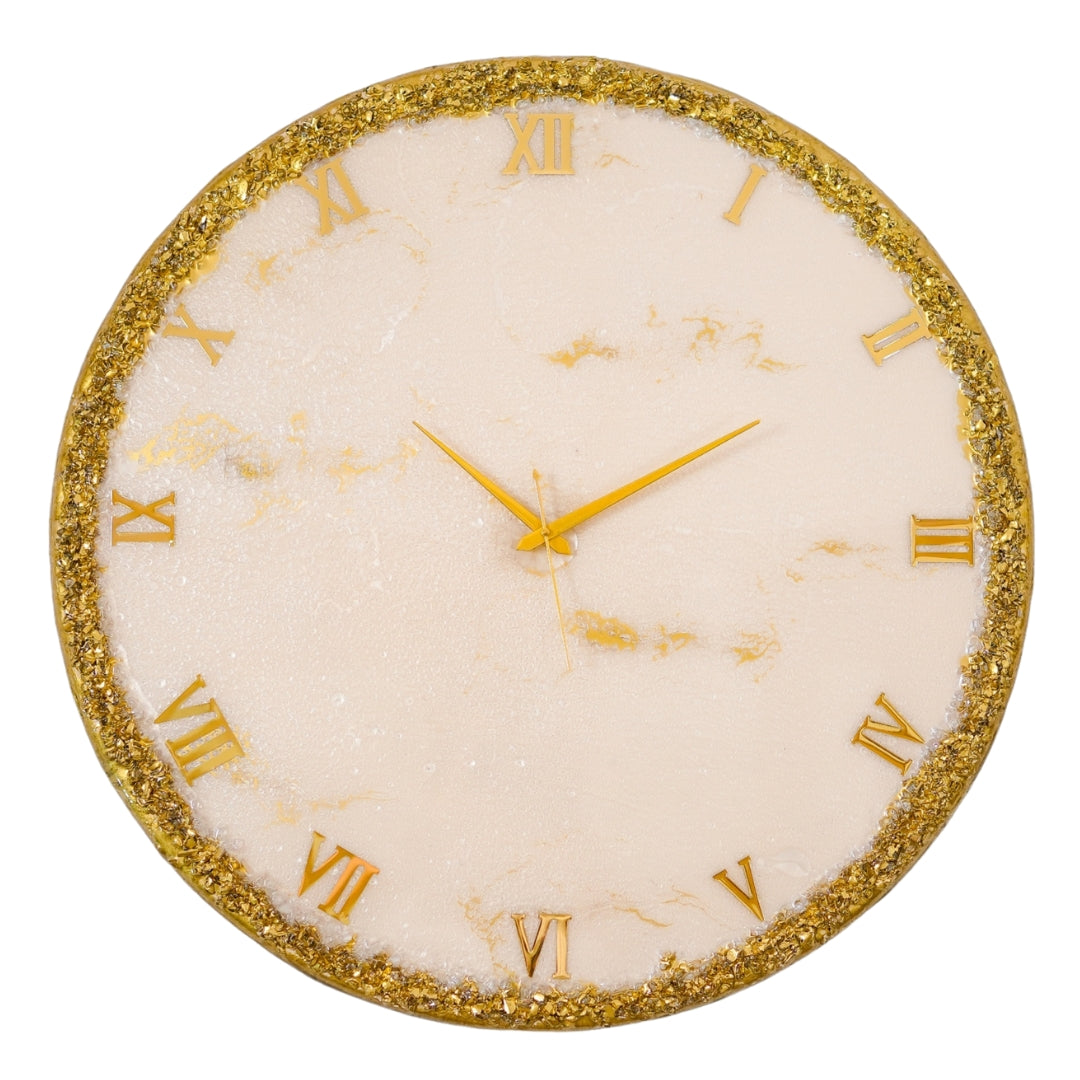 Golden Ring Medium Size Silent Clock 17.5 Inches