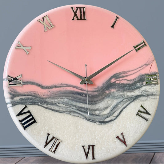 Blush Pink Silent Clock 27 Inches