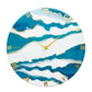 Blue Falls Handmade Resin Clock 17.5 Inches