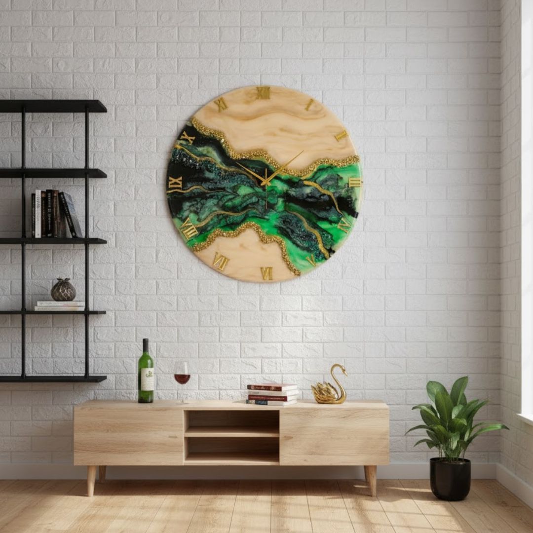 Green Pond Silent Wall Clock 27 Inches