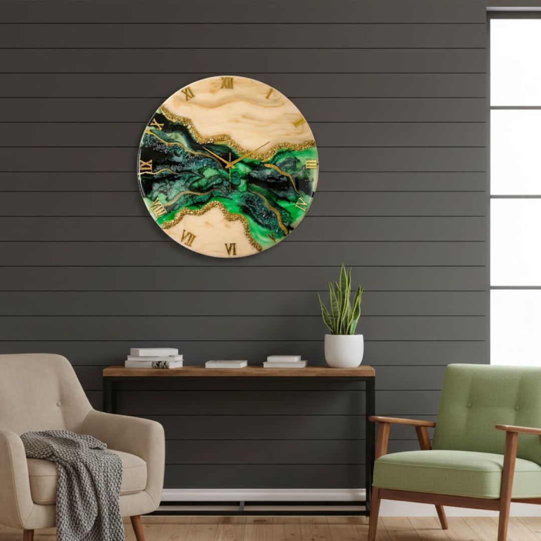 Green Pond Silent Wall Clock 27 Inches
