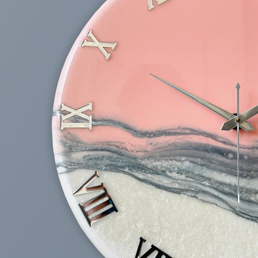Blush Pink Silent Clock 27 Inches