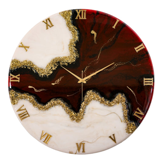 Maroon Stunner Silent Wall Clock