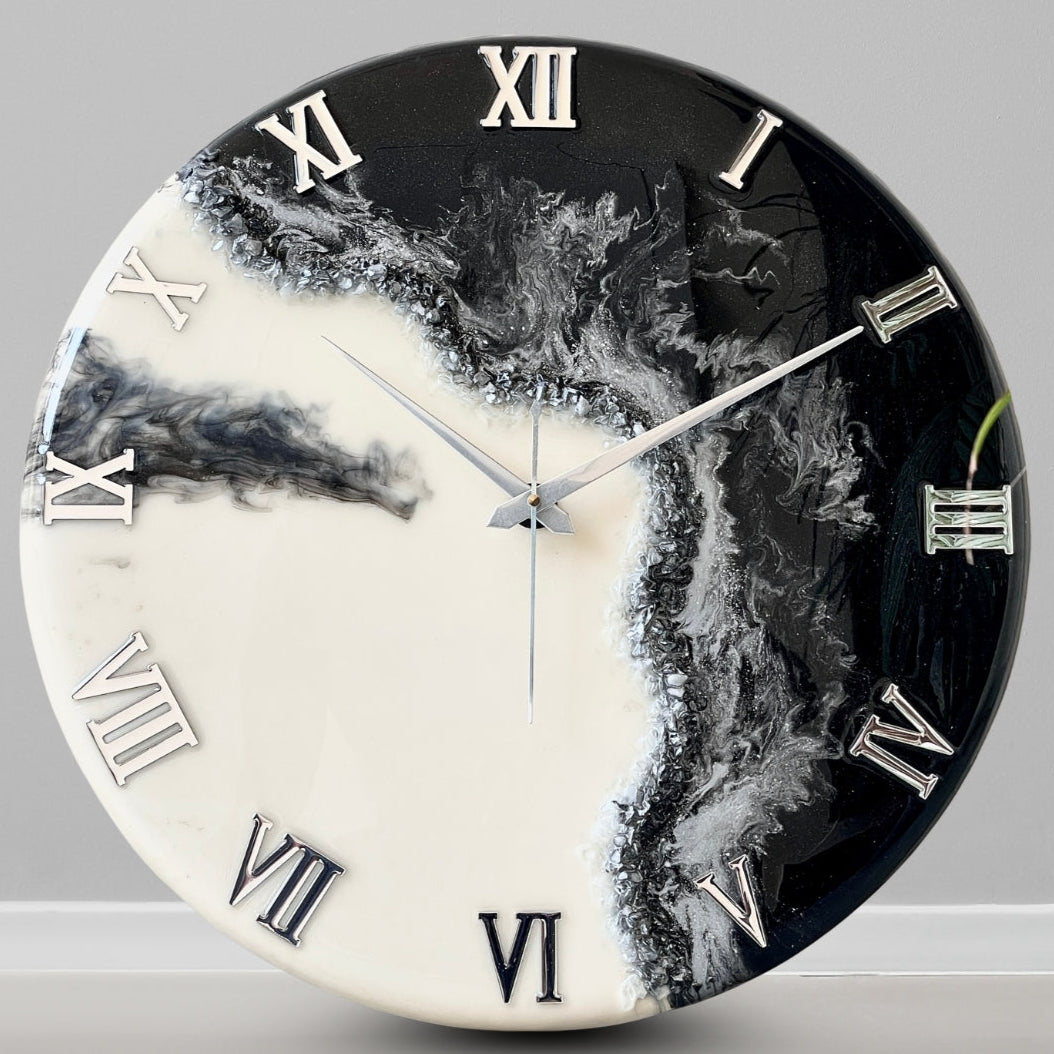 Black Fire Silent Clock 27 Inches