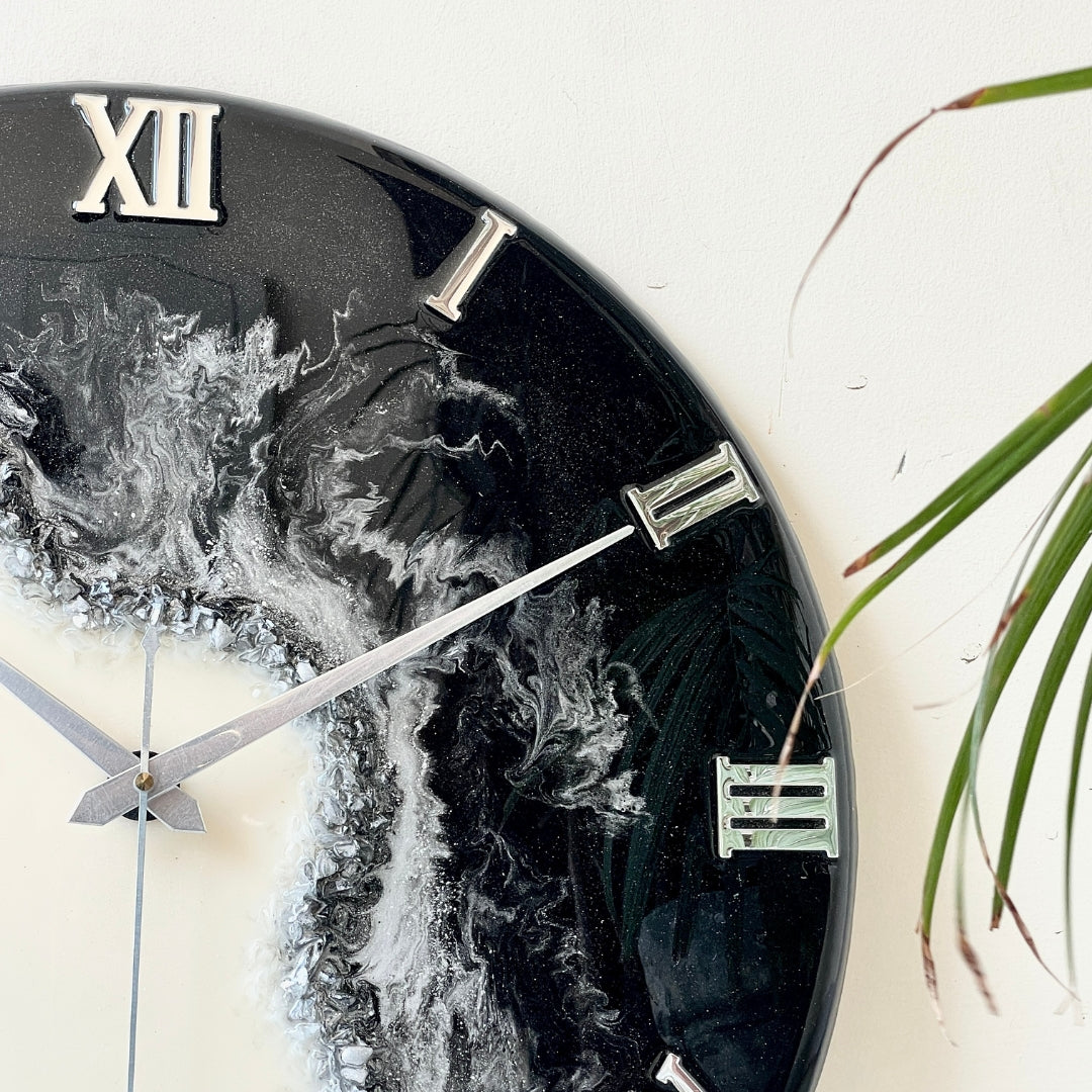 Black Fire Silent Clock 27 Inches