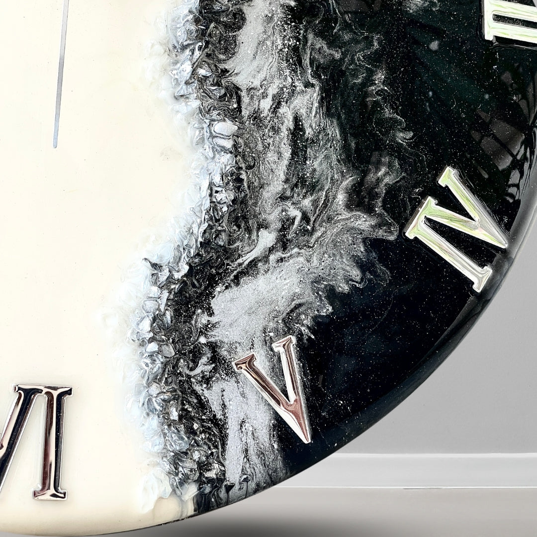 Black Fire Silent Clock 27 Inches