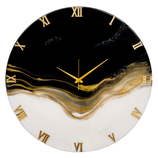 Ticking Thunder Silent Wall Clock BLACK WHITE