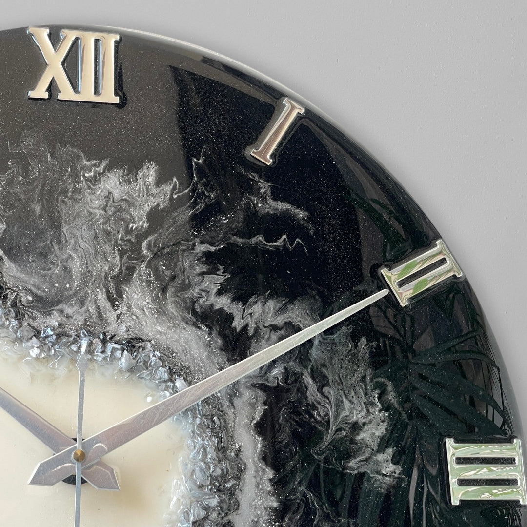 Black Fire Silent Clock 27 Inches