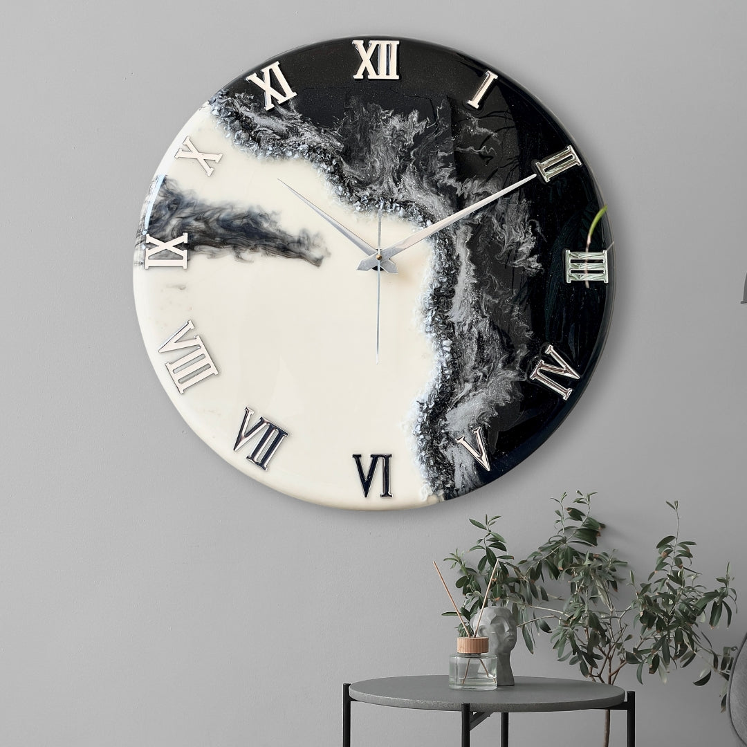 Black Fire Silent Clock 27 Inches