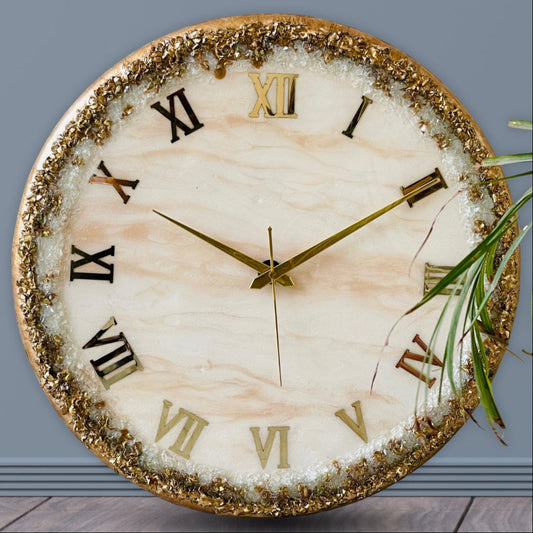 Bronze Rose Gold  Silent Clock 27 Inches