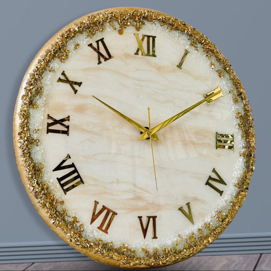 Bronze Rose Gold  Silent Clock 27 Inches