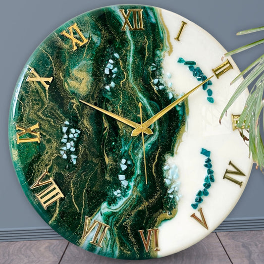 Green Neptune Silent Clock 27 Inches