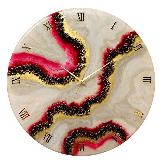 Cherry Slush Clock Regular Size 17.5 Inches