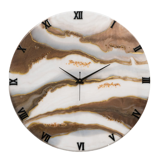 Choco Falls Handmade Resin Clock 17.5 Inches