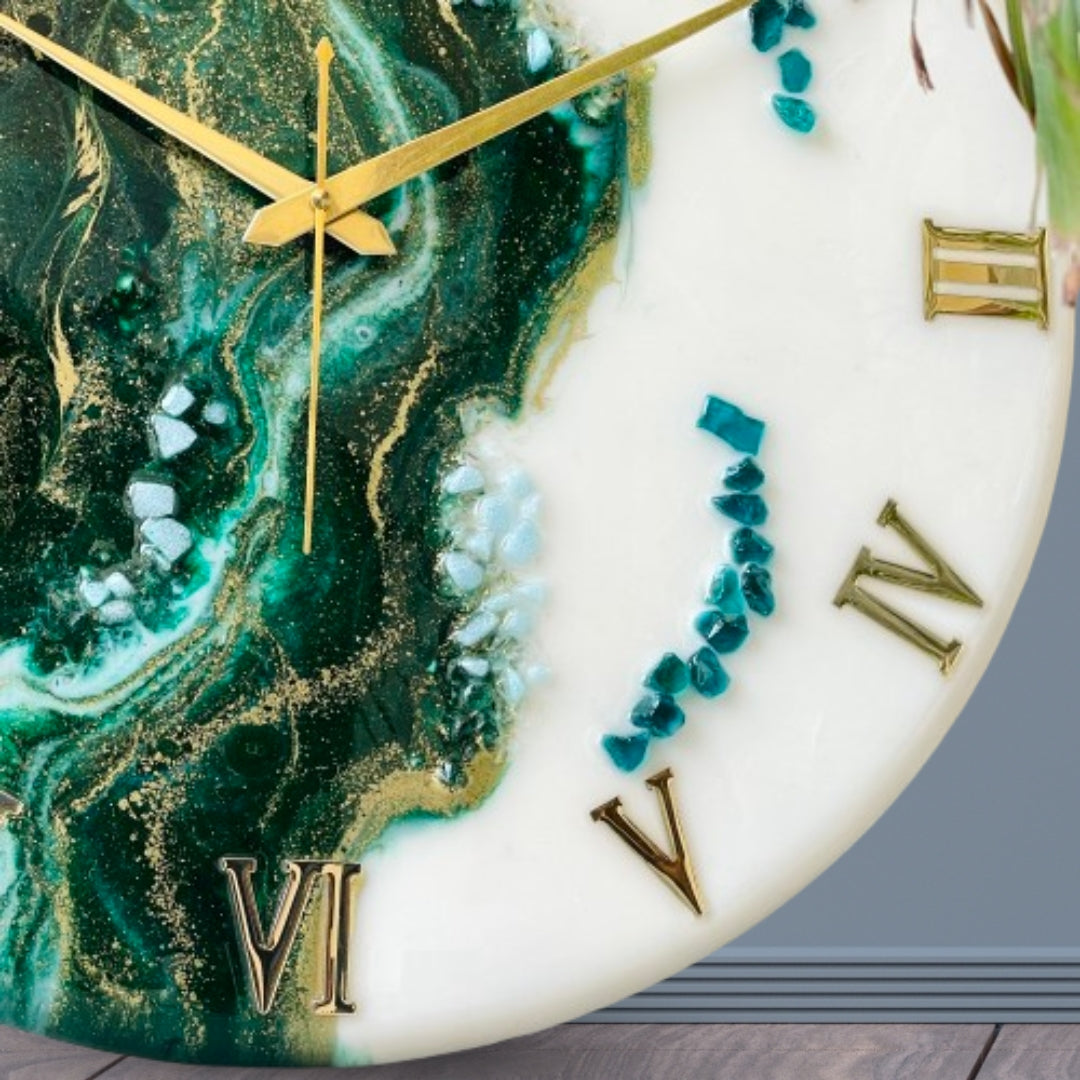 Green Neptune Silent Clock 17.5 Inches