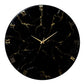 Black Marble Finish Clock Regular Size 17.5 Inches