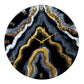 Black Geode Clock Large 17.5 Inches