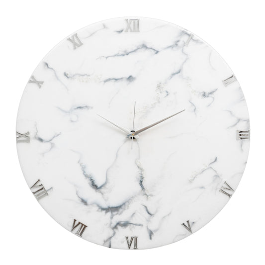 Silver Dust Handmade Resin Clock 17.5 Inches
