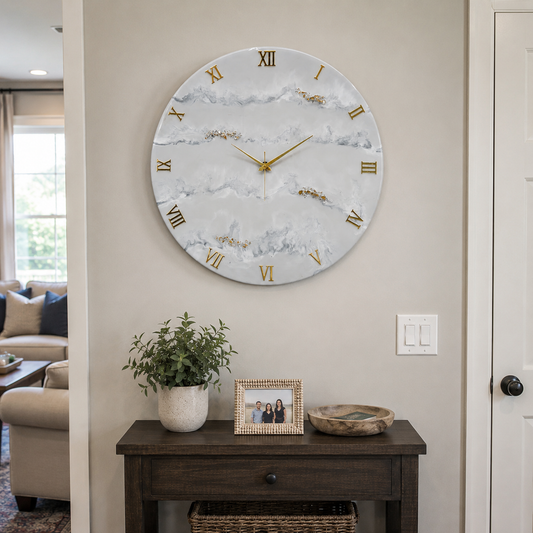Cloud Veil Clock 17.5 inches