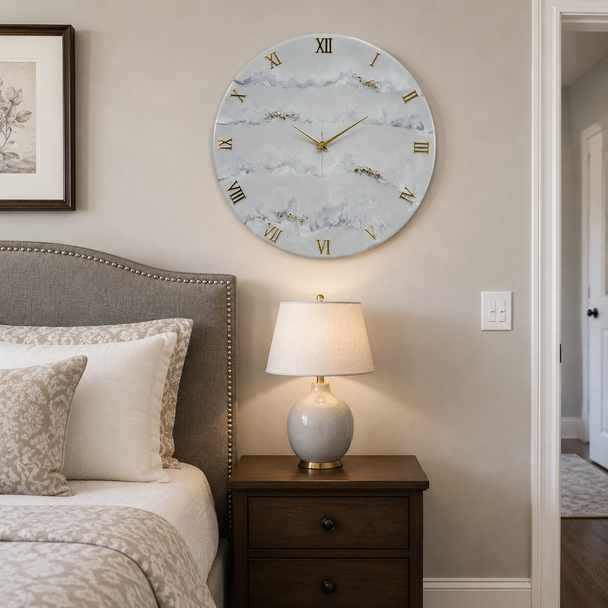 Cloud Veil Clock 17.5 inches