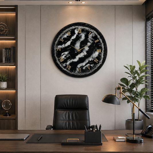 Black Onyx Clock 27 inches