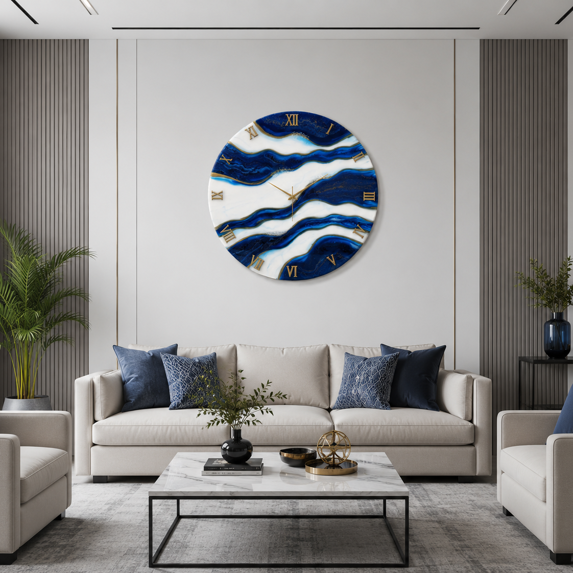 Calm Ocean Clock 17.5 inches