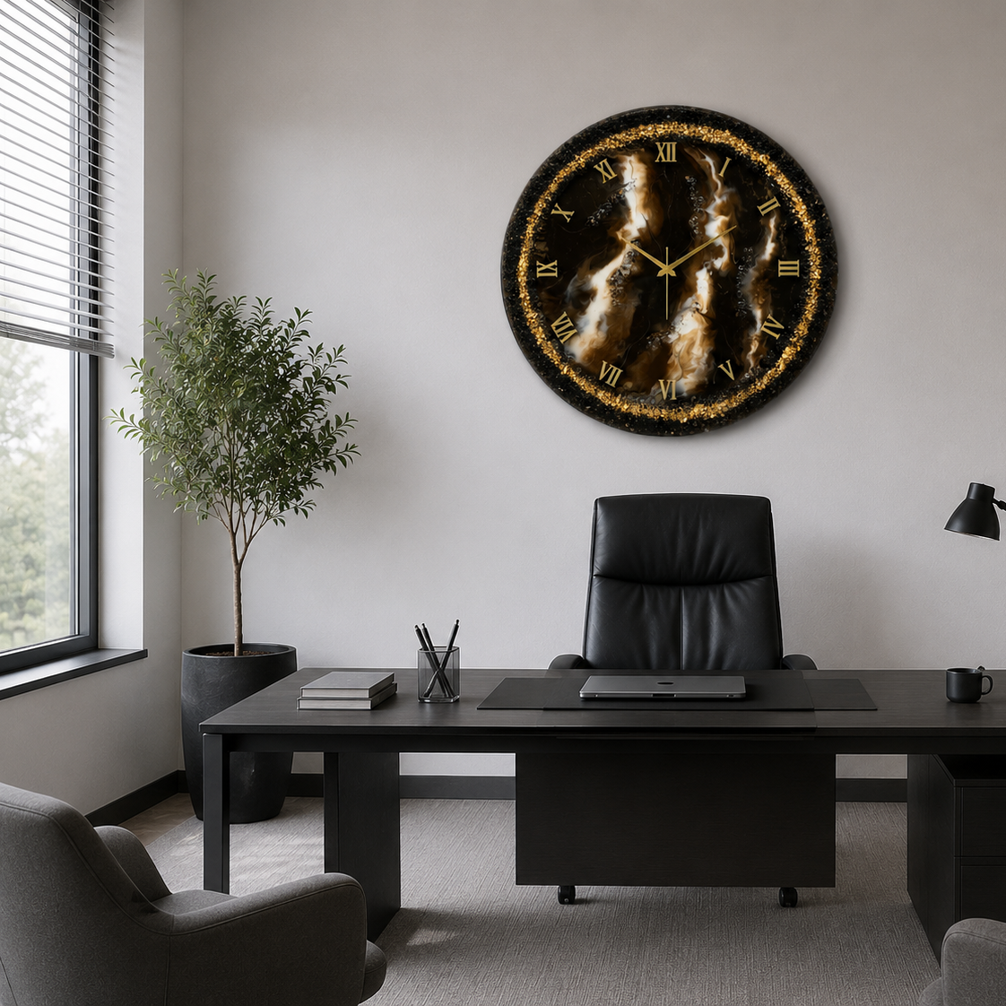 Mocha Clock 27 inches