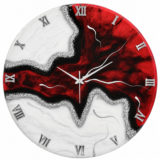 Crimson rift Silent Clock 27 inches