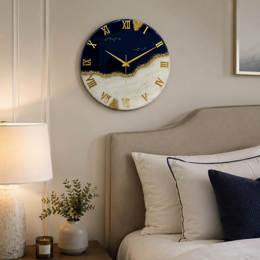 The Blue Peak Resin Clock 17.5 inches
