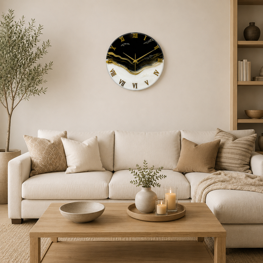 Golden Eclipse silent clock 17.5 inches