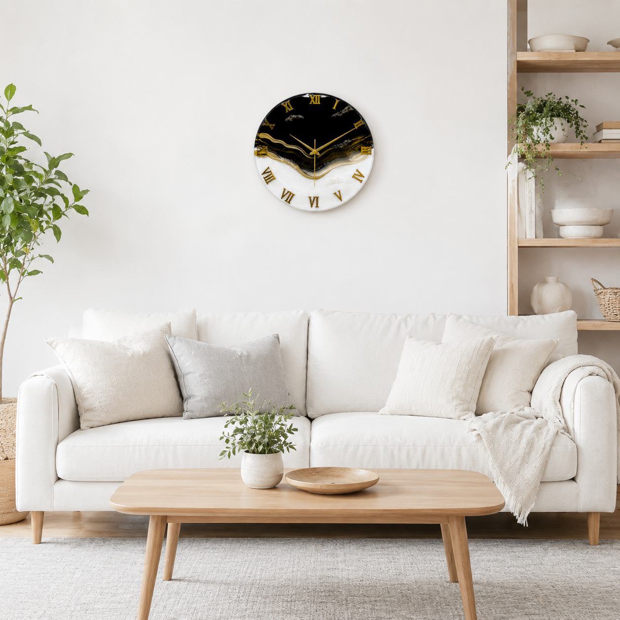Golden Eclipse silent clock 17.5 inches