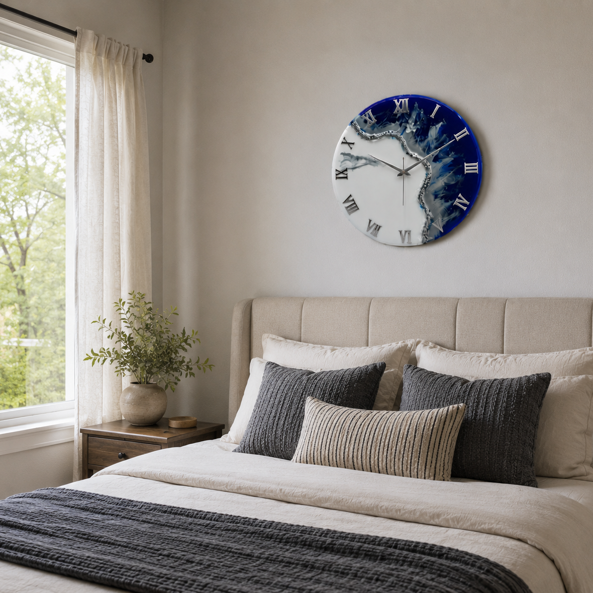 Blue Haven Clock 17.5 inches