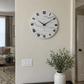 Silver Desert Medium Size Silent Clock 17.5 Inches