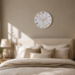 Beige Silent Clock 17.5 Inches