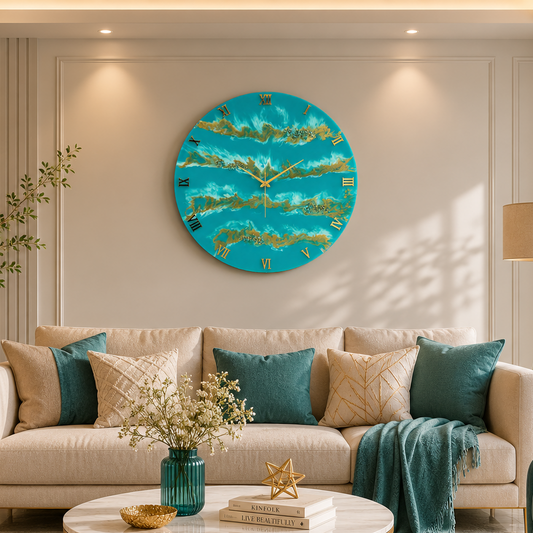 Golden Oasis Clock 27 inches