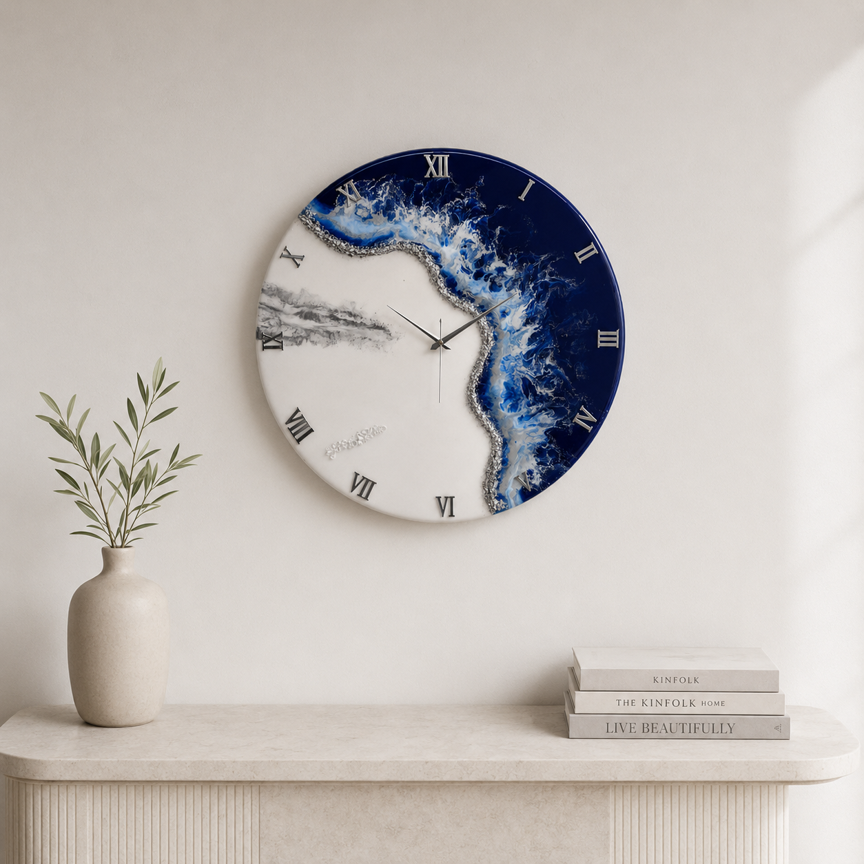 Blue Haven Clock 17.5 inches
