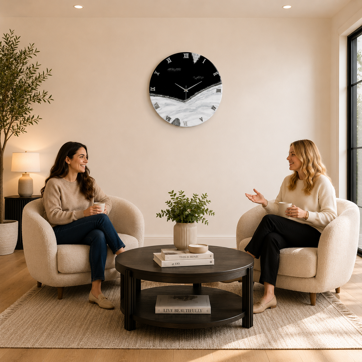 Midnight River Clock 17 inches
