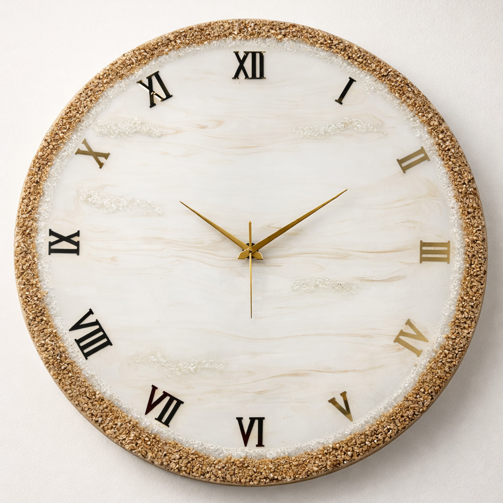Bronze Ring  Silent Clock 27 Inches