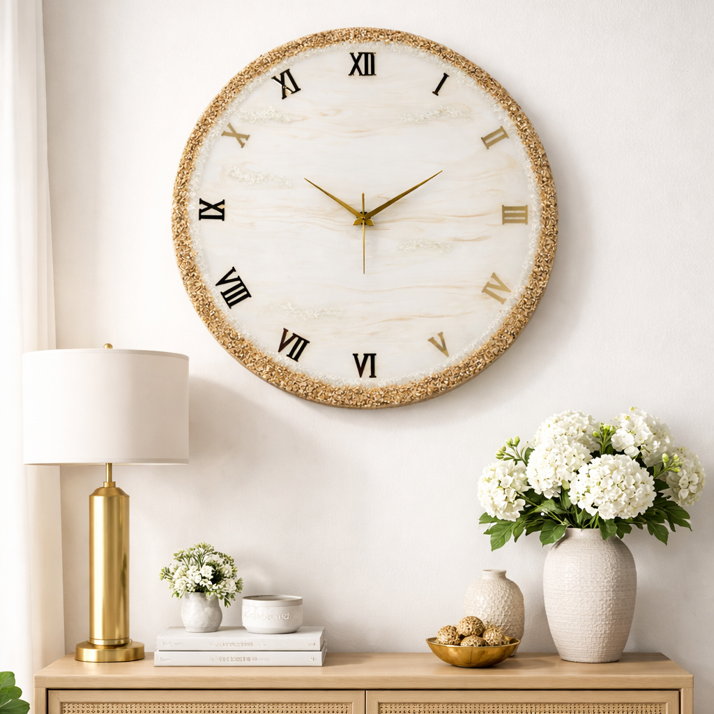 Bronze Ring  Silent Clock 27 Inches