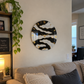 Black Falls Silent Wall Clock  27 Inches