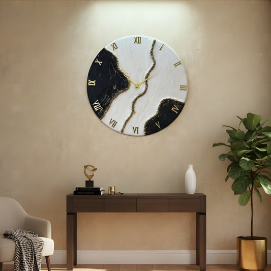 Rose Gold Geode  Silent Clock 27 Inches