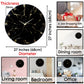 Black Marble Finish Silent Wall Clock 27 Inches