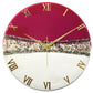 Pink Crown Medium Size Silent Clock 17.5 Inches