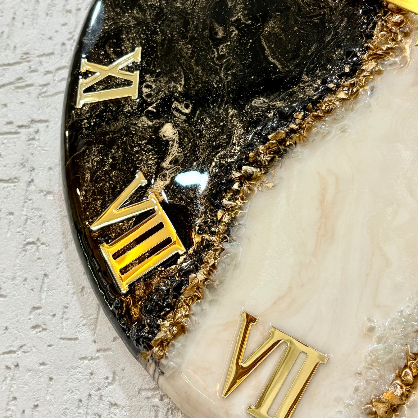 Rose Gold Geode  Silent Clock 27 Inches