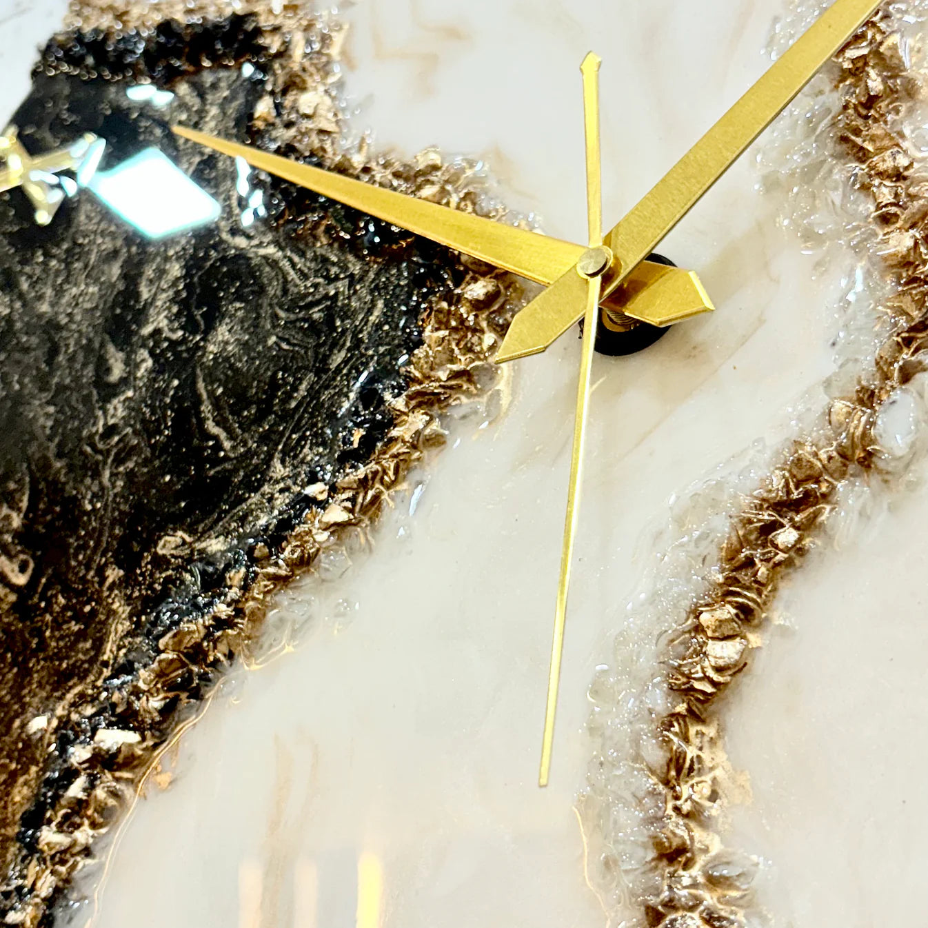 Rose Gold Geode  Silent Clock 27 Inches